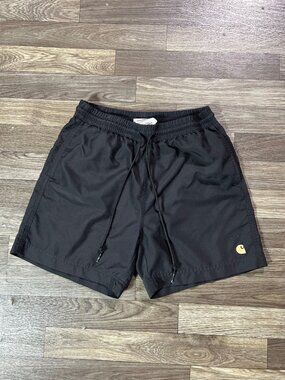 Carhartt WIP Chase Swim Trunks Men's Small Black